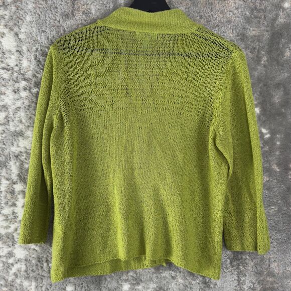 Kintamani Wind River Sz L Single Shell Button Cardigan Loose Knit Sheer Lightwei - Picture 5 of 9